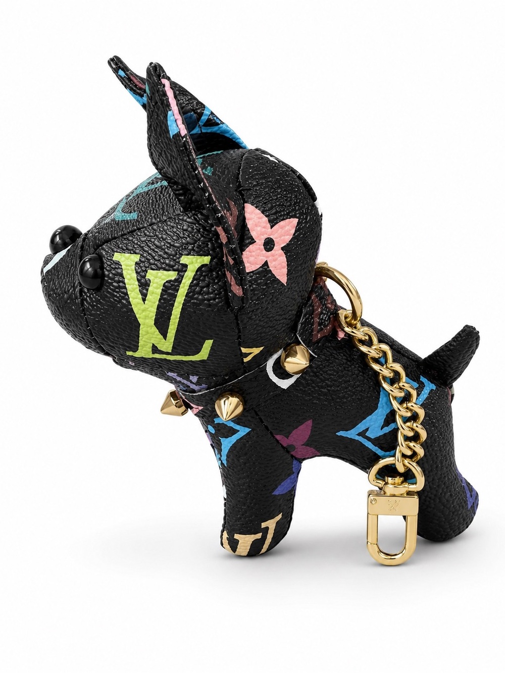 Multicolor French Bulldog Bag Charm Keychain | Designer Style Purse Accessory
